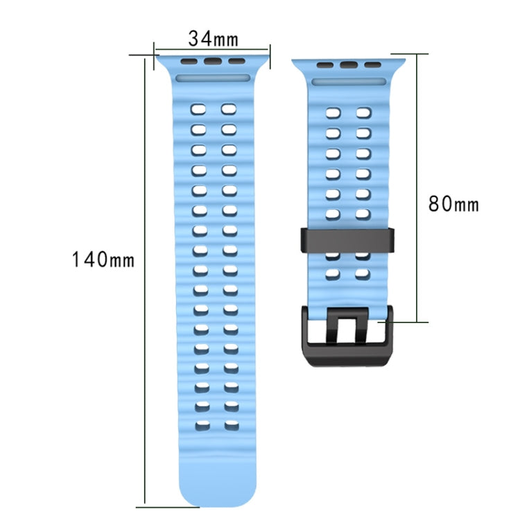 Ocean Dual-Row Hole Silicone Watch Band, Series 1 My Store