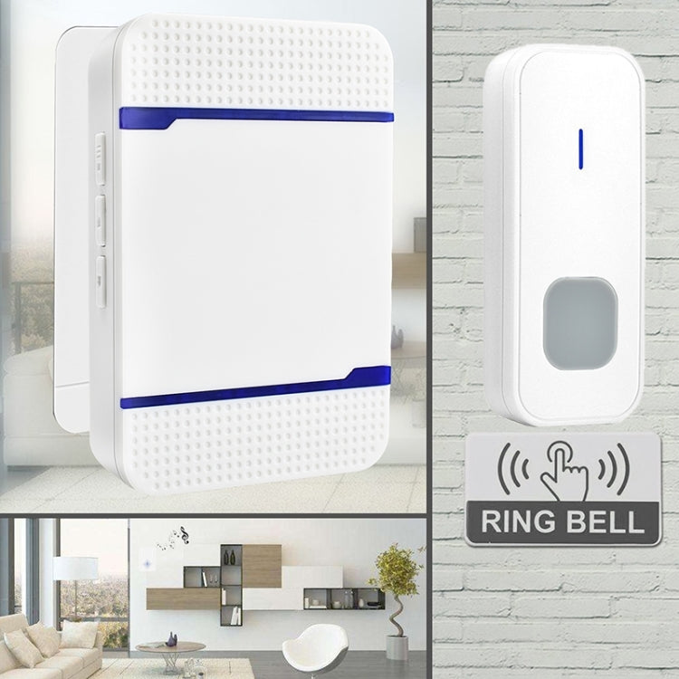 N15K-1T2-B 110dB IP55 Waterproof Wireless Doorbell, Receiver x 2 and Transmitter x 1, US Plug