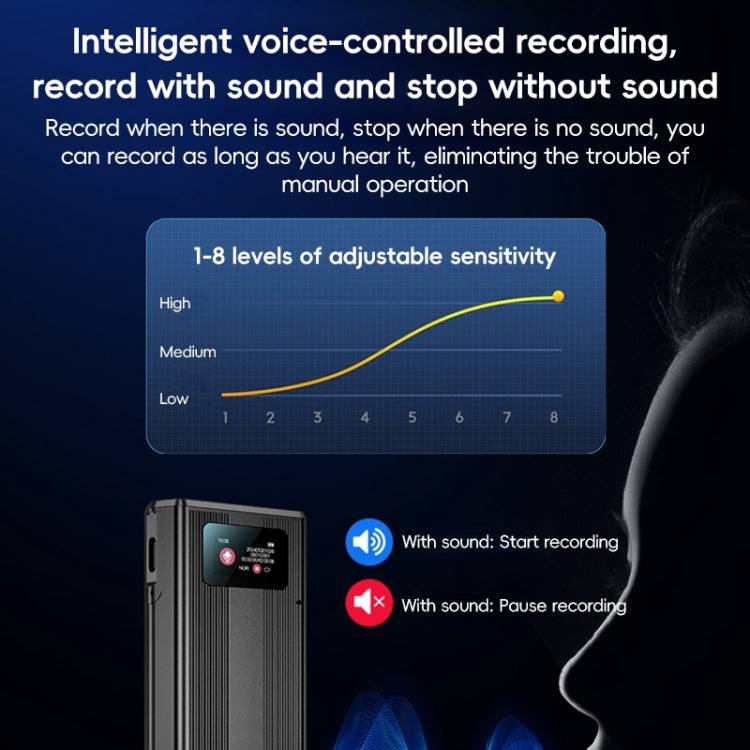 ZD42B Magnetic Sound Control Smart Noise Reduction Voice Recorder