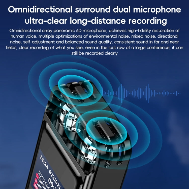 ZD43B Omnidirectional Dual Mic Smart Noise Reduction Voice Recorder