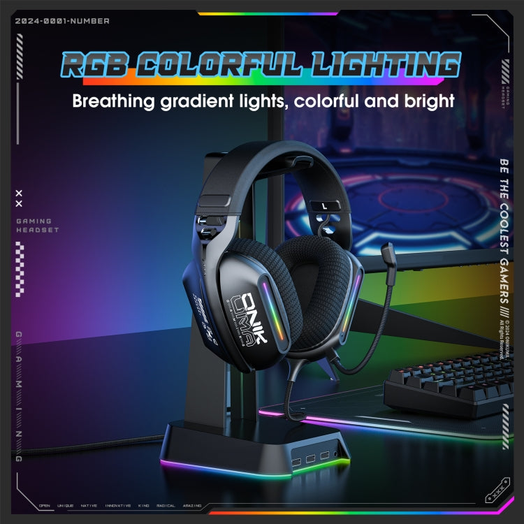 ONIKUMA X12 USB /  3.5mm Wired RGB Light Gaming Headset with Mic, Cable length: 2.2m