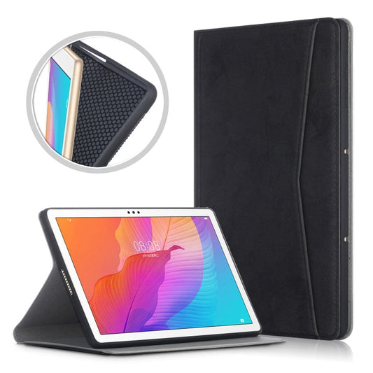 For Huawei Mediapad Enjoy Tablet 2 10.1 inch AGS3-W00D/AGS3-AL00 / Honor Tab 6 10.1 inch AGS3-W09HN/AGS3-AL09HN Marble Cloth Texture Horizontal Flip Leather Case with Holder