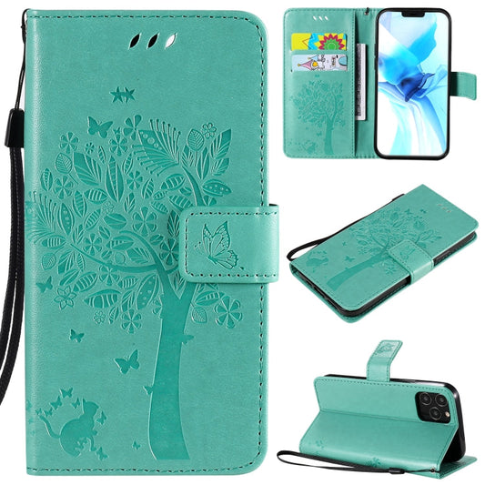 Tree & Cat Embossed Pattern Horizontal Flip Leather Case with Holder & Card Slots & Wallet & Lanyard, Series 1