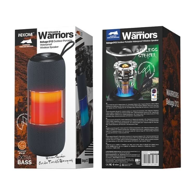 WK Beluga D12 Warrior Outdoor Waterproof Portable Bluetooth Speaker