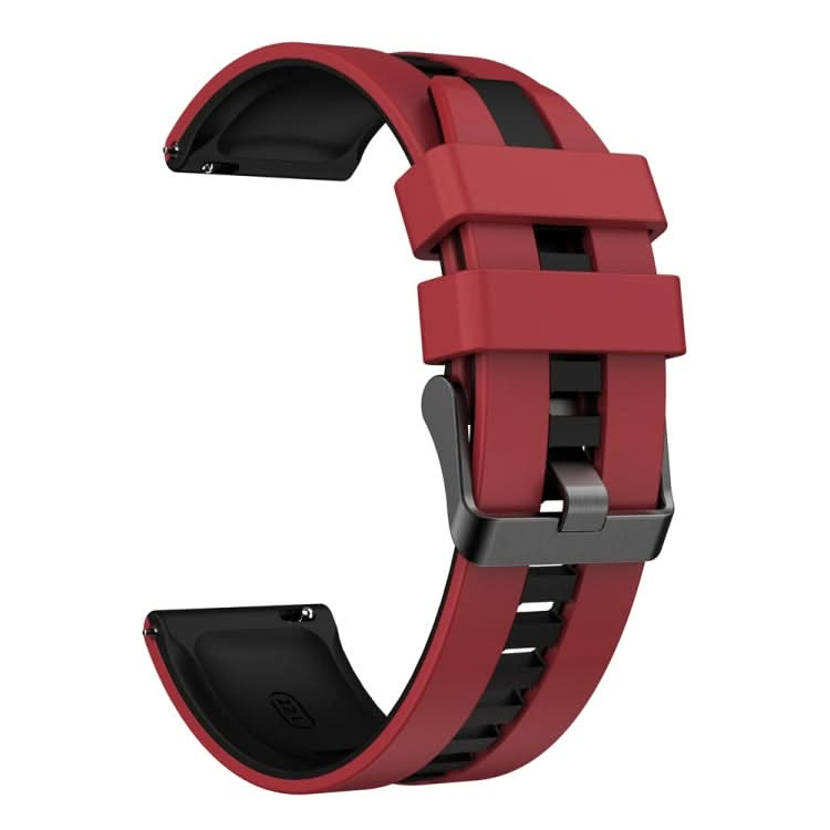 Vertical Two Color Silicone Watch Band