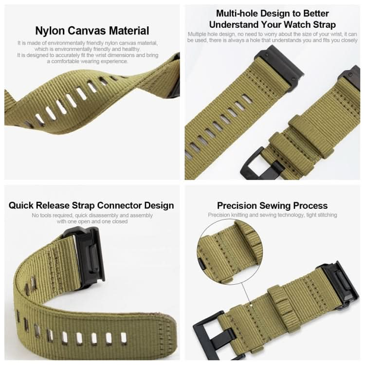 Nylon Canvas Quick Release Watch Band