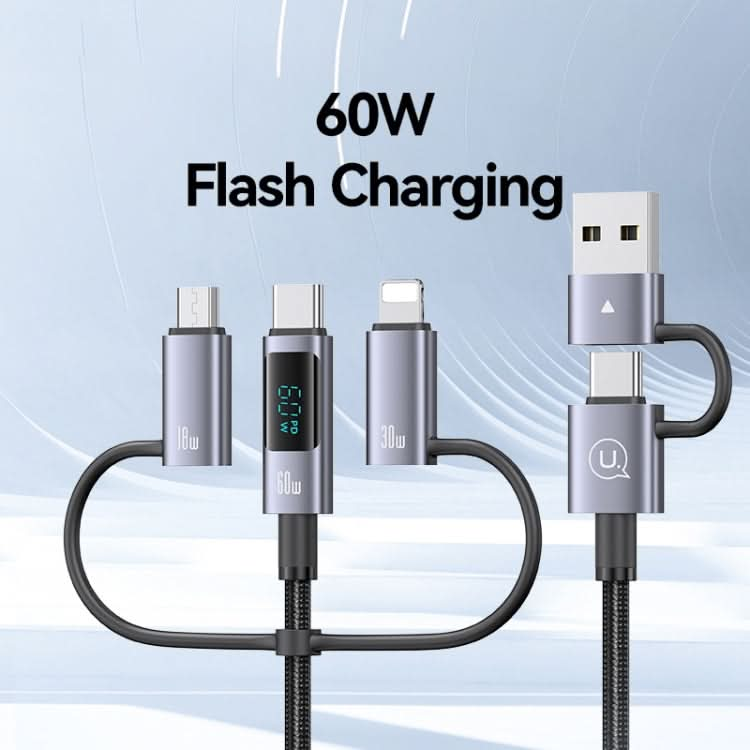 USAMS 60W 6 in 1 Digital Display Fast Charging Cable