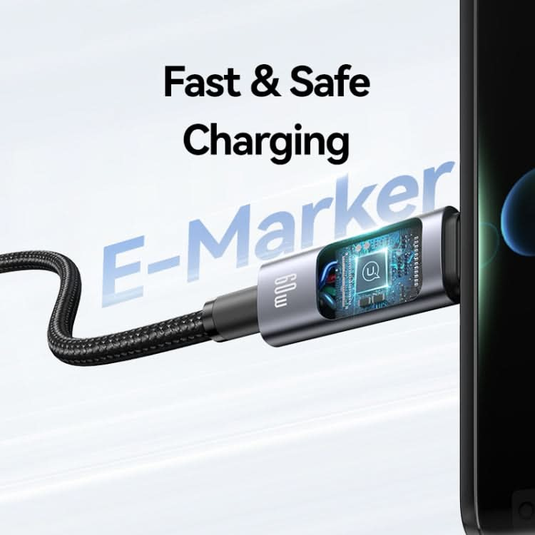 USAMS 60W 6 in 1 Digital Display Fast Charging Cable