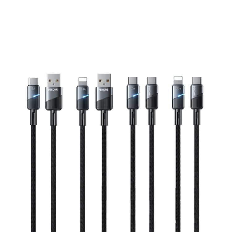 WK WDC-36i Intelligent Power-off 1m 2.4A USB to 8 Pin Fast Charging Data Cable