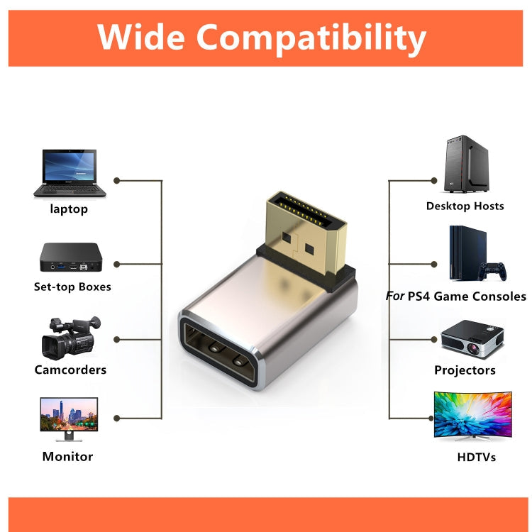 8K 60Hz PD1.4 Male Displayport to Female Displayport Adapter Converter My Store