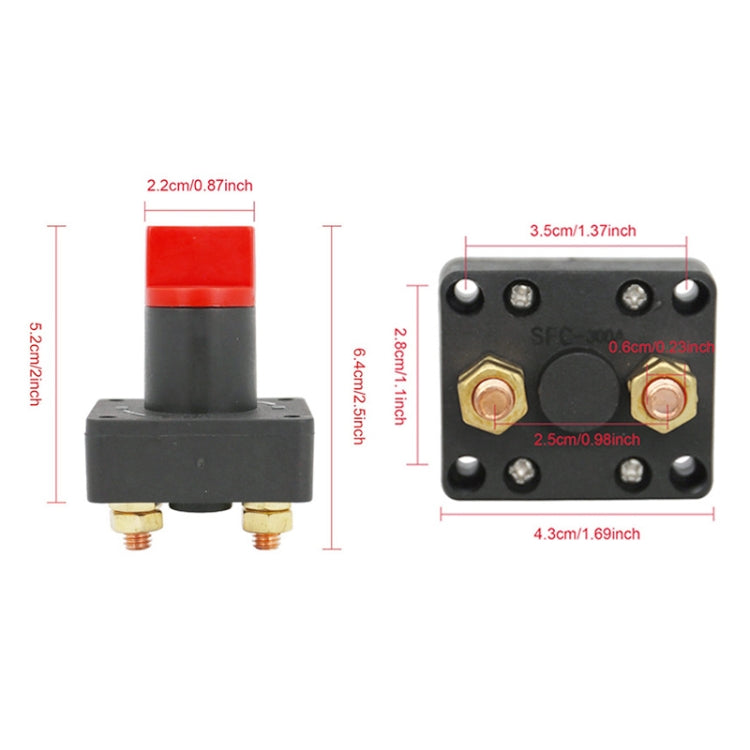 300A Car Battery Selector Isolator Disconnect Rotary Switch Cut