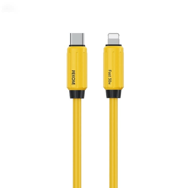 WK WDC-29 Elastic Genuine Silicone 1m PD30W Type-C to 8 Pin Fast Charging Data Cable