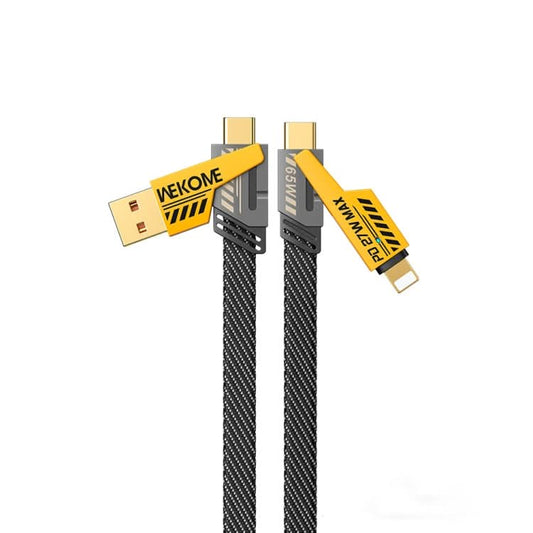 WK WDC-25 1.2m 65W USB / Type-C to Type-C / 8 Pin Converible Fast Charging Data Cable