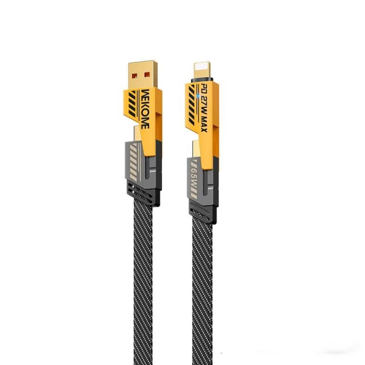 WK WDC-25 1.2m 65W USB / Type-C to Type-C / 8 Pin Converible Fast Charging Data Cable