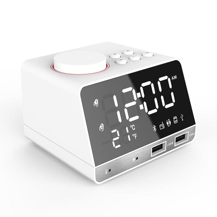 K11 LED Bluetooth 4.2 Speaker Alarm Clock Music Display Radio