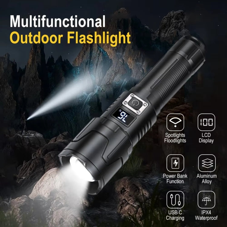 S2301 30W White Laser Wick 1000LM Telescopic Zoom LED Flashlight My Store