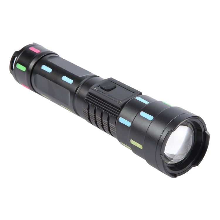 626 White Laser Wick Telescopic Zoom LED Flashlight with Fluorescent Strips My Store