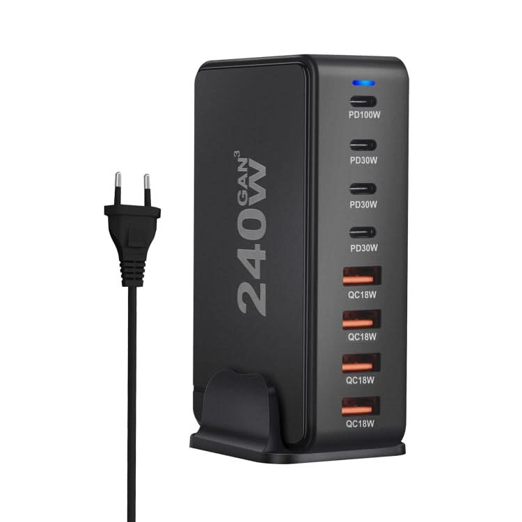 YMS-858 GaN 240W USB x 4, USB-C / Type-C x 4 Fast Charger