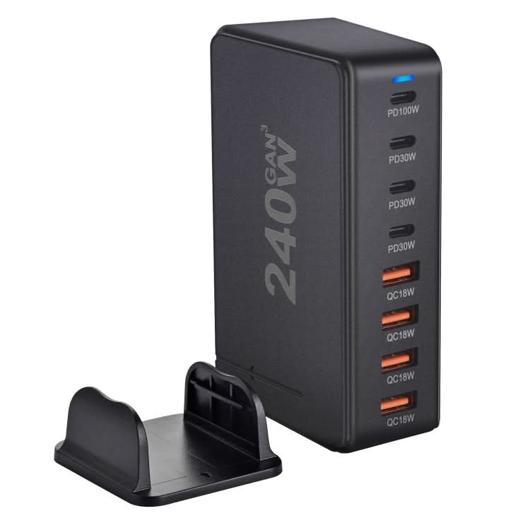 YMS-858 GaN 240W USB x 4, USB-C / Type-C x 4 Fast Charger