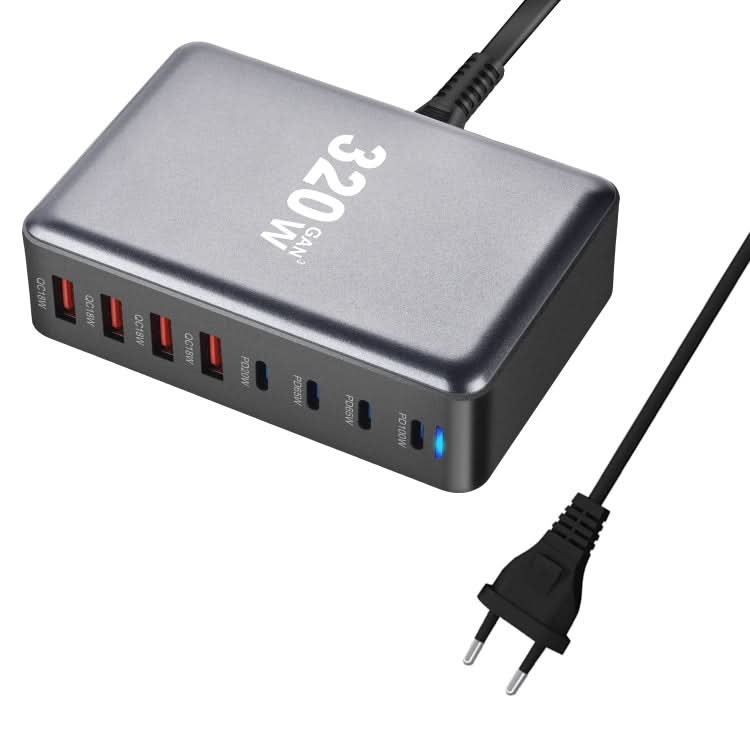 YMX-320W GaN 320W USB x 4, USB-C / Type-C x 4 Fast Charger