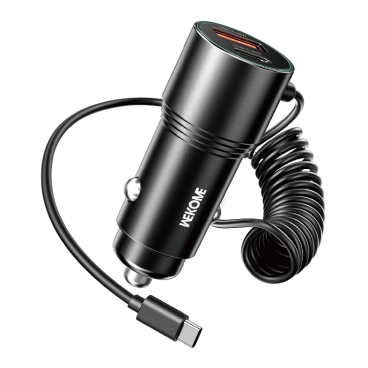 WEKOME WP-C51 Pop Digital Series 66W USB, USB-C / Type-C Car Charger with Charging Cable