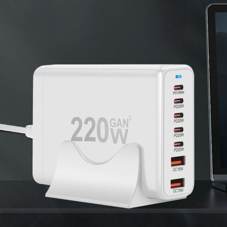 5C2A-220W GaN 220W USB x 2, USB-C / Type-C x 5 Fast Charger