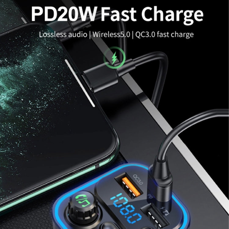 WEKOME WP-C52 Pop Digital Series MP3 Wireless Fast Charging Car Charger ÎҵÄÉ̵ê