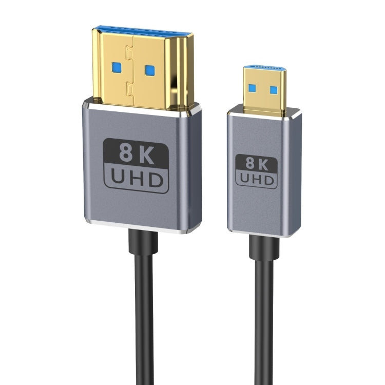 30cm Coaxial Micro HDMI to HDMI 8K UHD 48Gbps Video Connection Cable