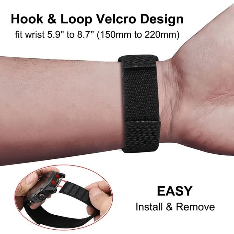 Knitted Nylon Hook And Loop Fastener Watch Band