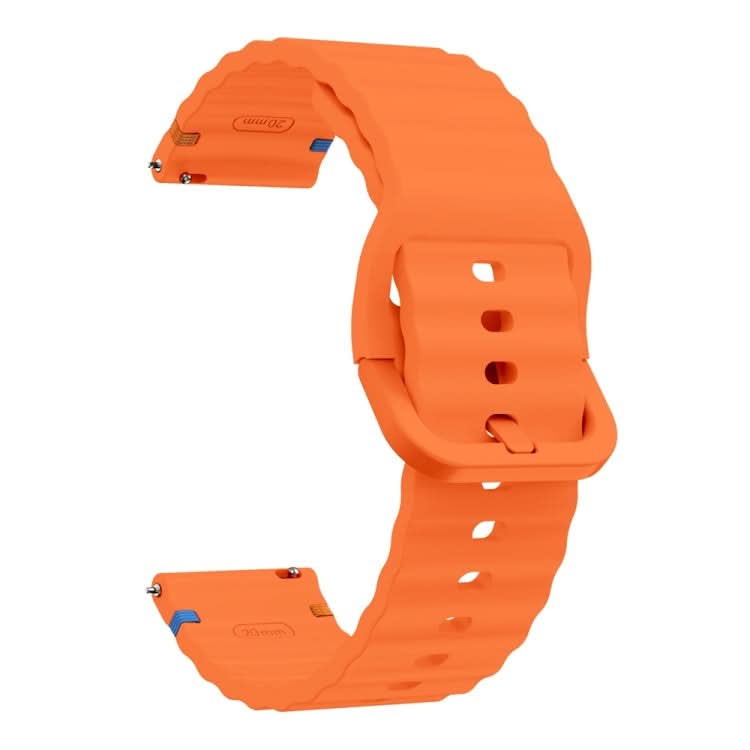 Wave Pattern Stitched Silicone Watch Band