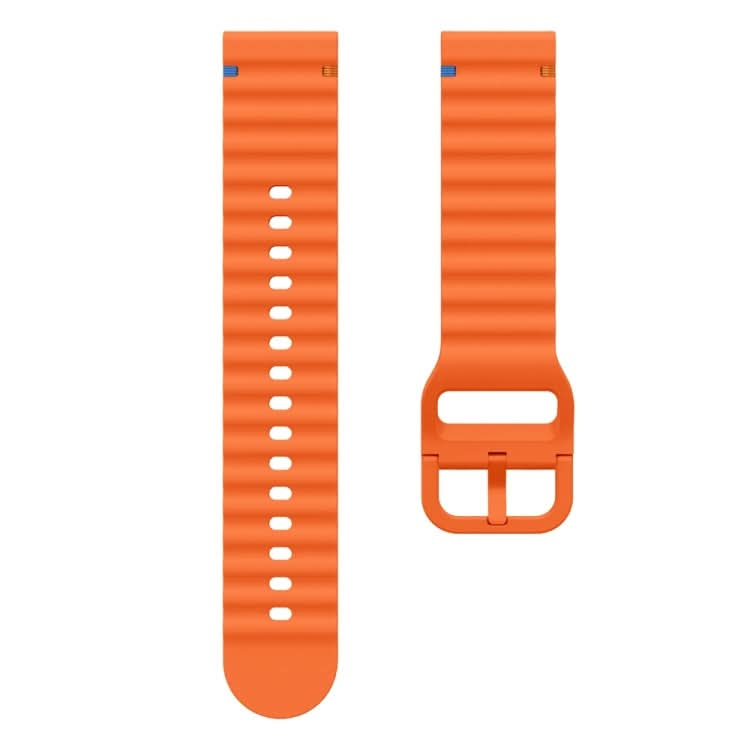 Wave Pattern Stitched Silicone Watch Band