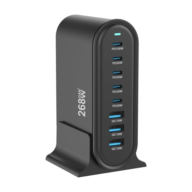 YMX-968 268W 5Type-C, 3USB 8-Ports Desktop Fast Charger