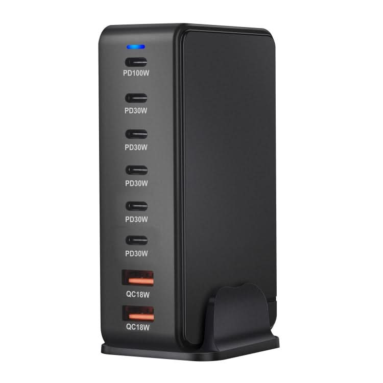 YMX-986 286W 6 Type-C, 2 USB 8-Ports Desktop Fast Charger