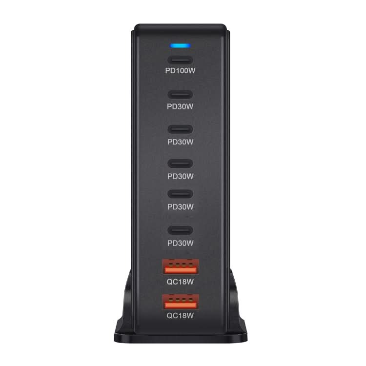 YMX-986 286W 6 Type-C, 2 USB 8-Ports Desktop Fast Charger