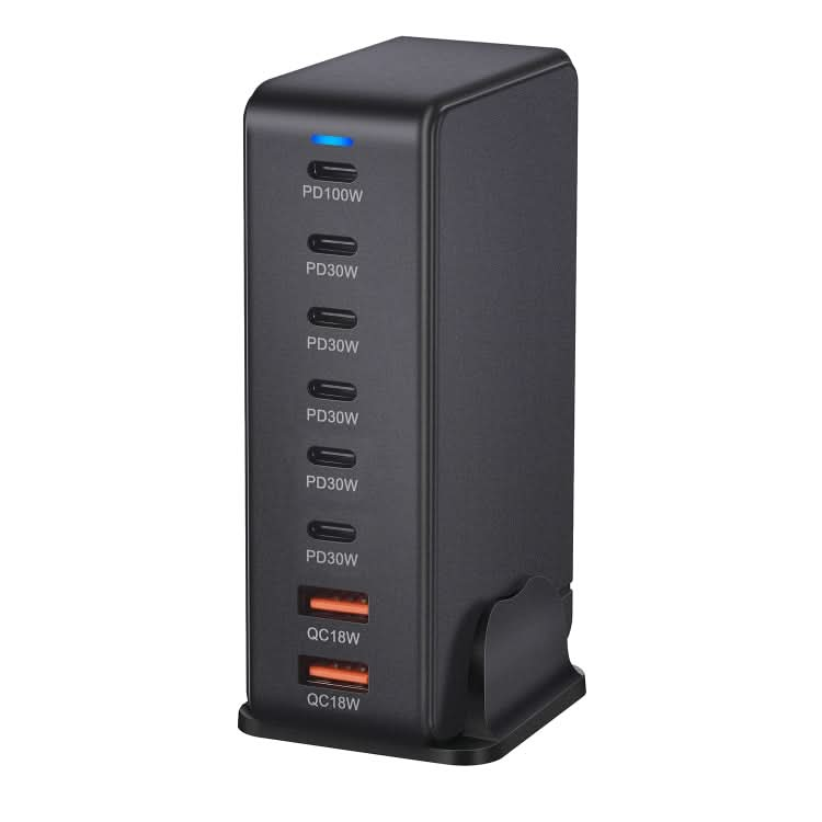 YMX-986 286W 6 Type-C, 2 USB 8-Ports Desktop Fast Charger