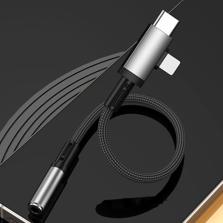 2 in 1 USB-C / Type-C, 8 Pin to 3.5mm Audio Adapter Cable