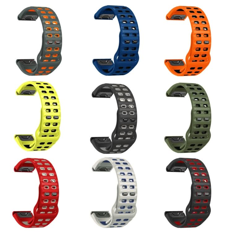 Two Color Rivets Buckle Quick Release Silicone Watch Band