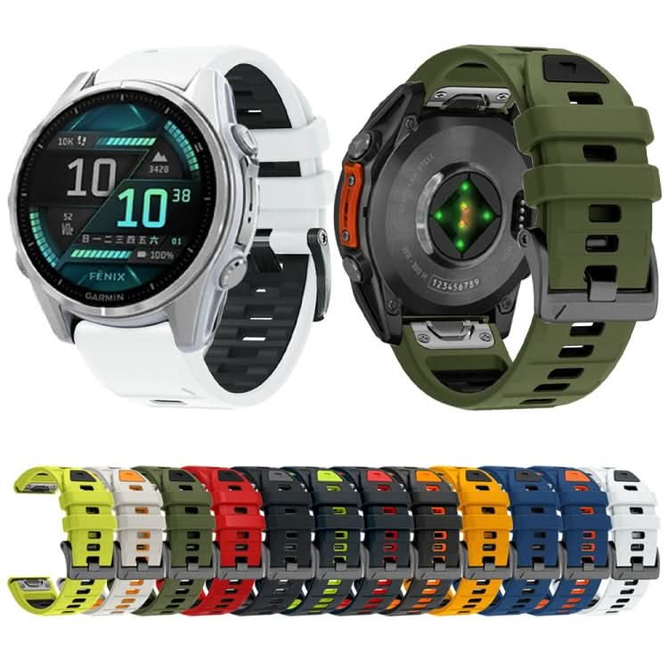 Official Two Color Screw Buckle Quick Release Silicone Watch Band