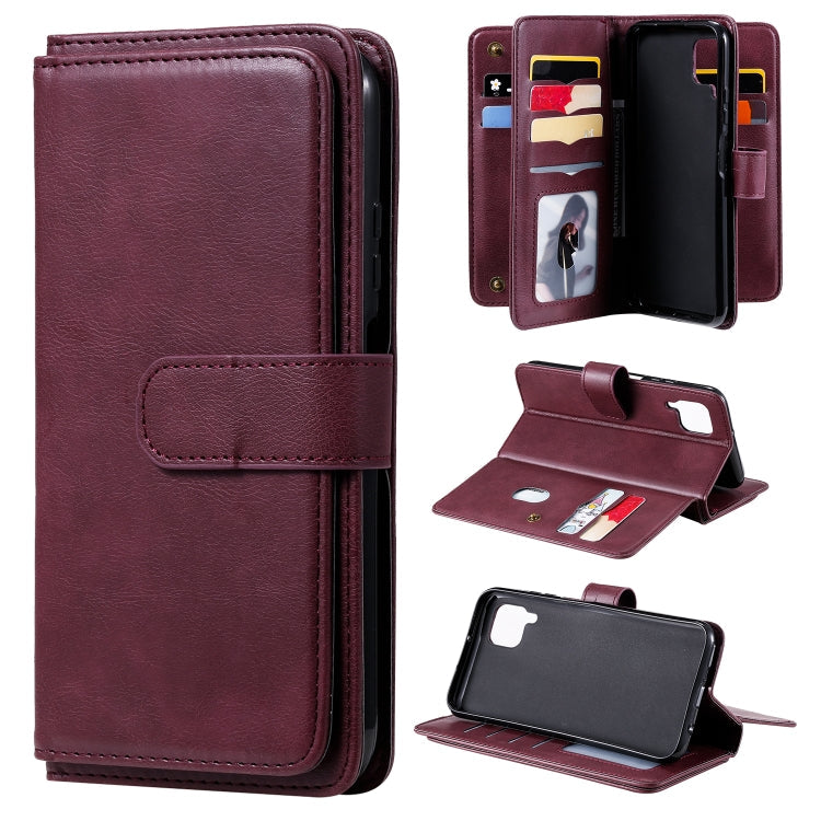 Multifunctional Magnetic Copper Buckle Horizontal Flip Solid Color Leather Case with 10 Card Slots & Wallet & Holder & Photo Frame My Store