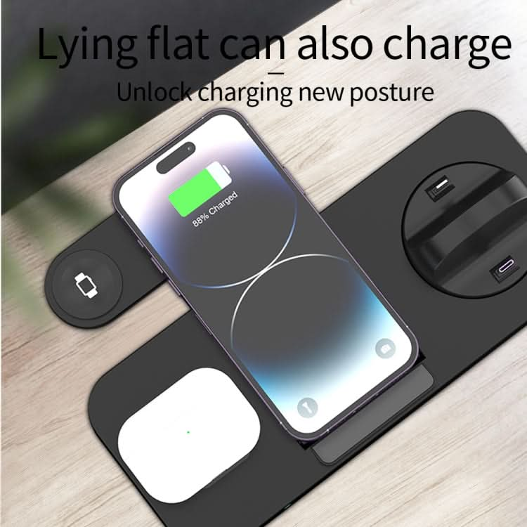 B21 6 in 1 Mobile Phone / Earphone Universal Foldable Wireless Charger