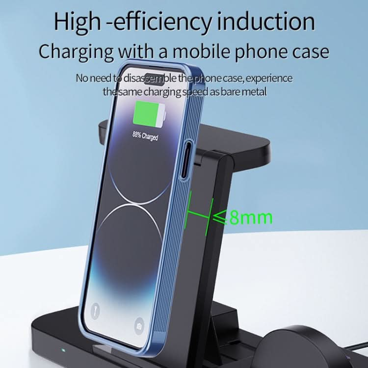 B21 6 in 1 Mobile Phone / Earphone Universal Foldable Wireless Charger