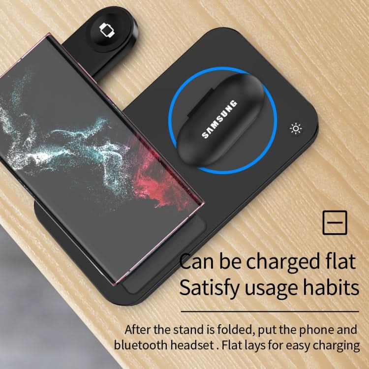 B18 4 in 1 Mobile Phone / Earphone Universal Foldable Wireless Charger