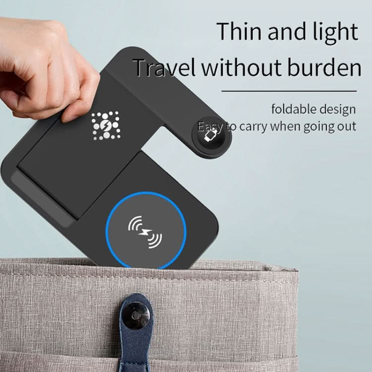 B18 4 in 1 Mobile Phone / Earphone Universal Foldable Wireless Charger