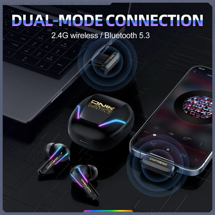 ONIKUMA T27 Dual Mode Cool Wireless Bluetooth Earphone