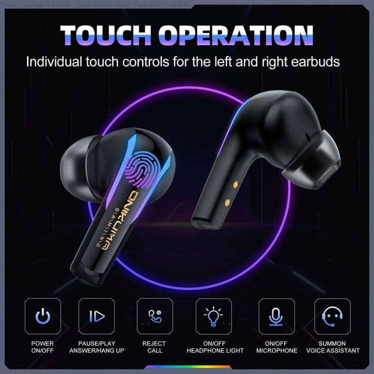 ONIKUMA T27 Dual Mode Cool Wireless Bluetooth Earphone