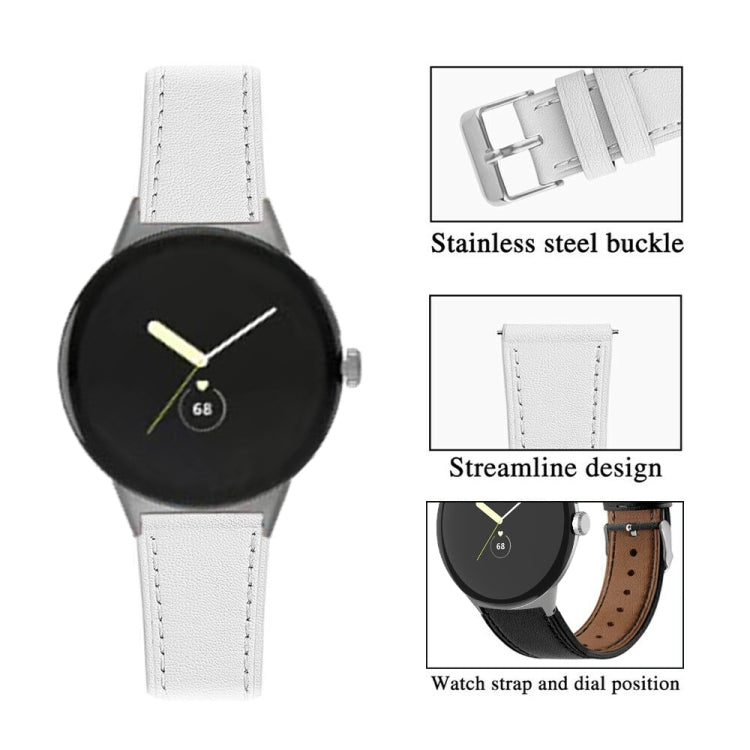 Round Tail Genuine Leather Watch Band