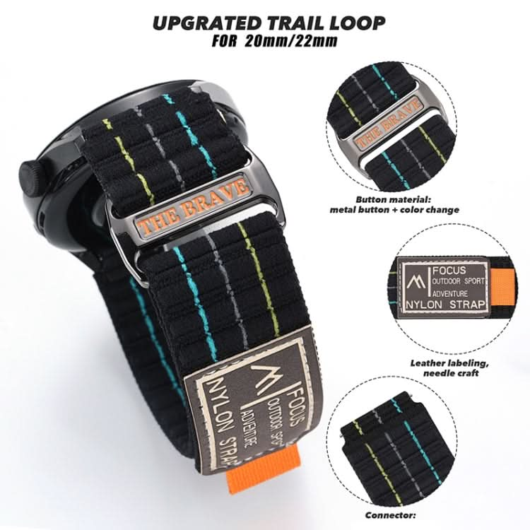 Dual-Section Sports Style Nylon Loop Watch Band