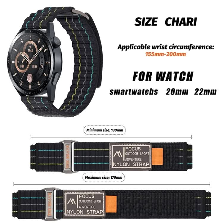 Dual-Section Sports Style Nylon Loop Watch Band