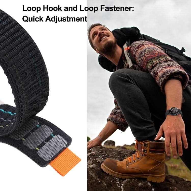 Dual-Section Sports Style Nylon Loop Watch Band