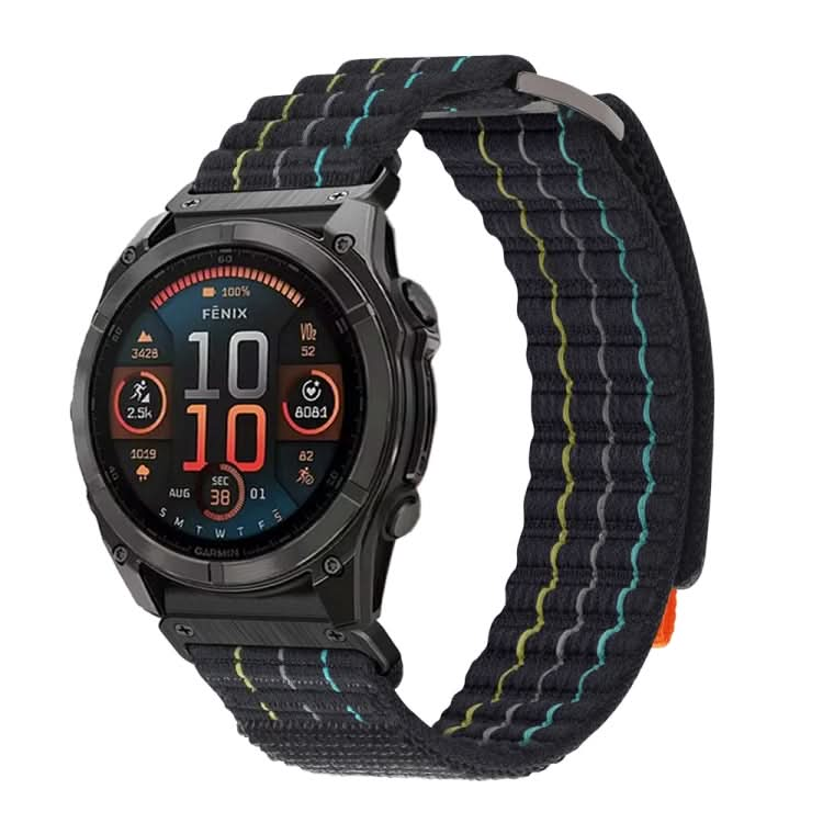 Dual Sections Sports Style Nylon Loop Hook and Loop Fastener Watch Band